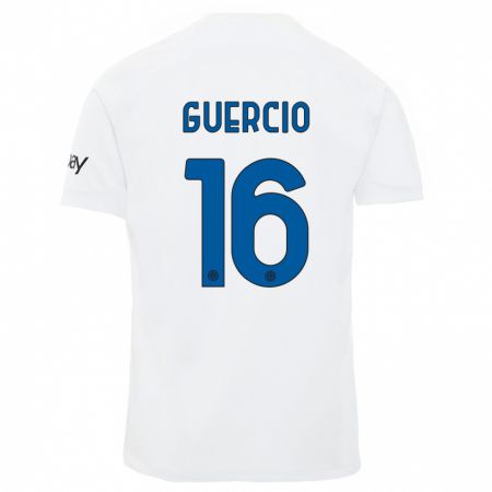 Kandiny Niño Camiseta Tommaso Guercio #16 Blanco 2ª Equipación 2023/24 La Camisa