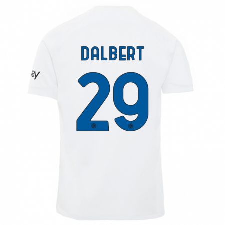 Kandiny Bambino Maglia Dalbert #29 Bianco Kit Gara Away 2023/24 Maglietta