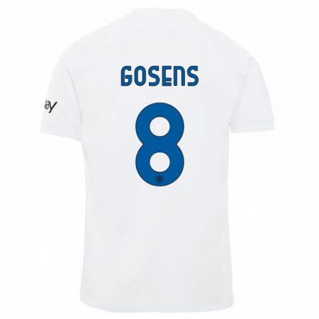 Kandiny Bambino Maglia Robin Gosens #8 Bianco Kit Gara Away 2023/24 Maglietta