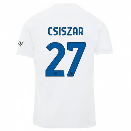 Kandiny Bambino Maglia Henrietta Csiszar #27 Bianco Kit Gara Away 2023/24 Maglietta