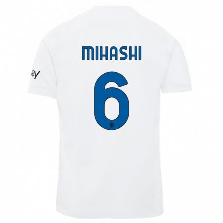 Kandiny Bambino Maglia Mana Mihashi #6 Bianco Kit Gara Away 2023/24 Maglietta