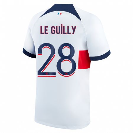 Kandiny Bambino Maglia Jade Le Guilly #28 Bianco Kit Gara Away 2023/24 Maglietta