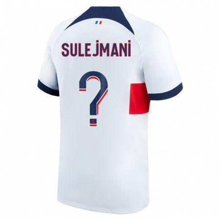 Kandiny Bambino Maglia Lora Sulejmani #0 Bianco Kit Gara Away 2023/24 Maglietta