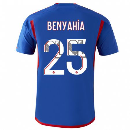 Kandiny Kinder Ines Benyahia #25 Blau Rot Auswärtstrikot Trikot 2023/24 T-Shirt Österreich