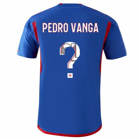 Kandiny Bambino Maglia Emerson Pedro Vanga #0 Blu Rosso Kit Gara Away 2023/24 Maglietta