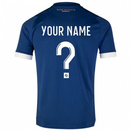 Kandiny Bambino Maglia Il Tuo Nome #0 Blu Scuro Kit Gara Away 2023/24 Maglietta