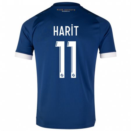 Kandiny Bambino Maglia Amine Harit #11 Blu Scuro Kit Gara Away 2023/24 Maglietta