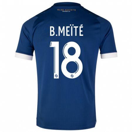 Kandiny Bambino Maglia Bamo Meïté #18 Blu Scuro Kit Gara Away 2023/24 Maglietta