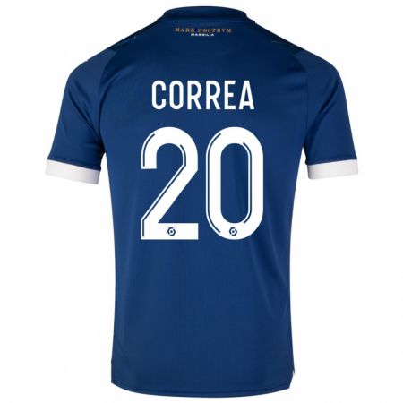 Kandiny Kinderen Joaquín Correa #20 Donkerblauw Uitshirt Uittenue 2023/24 T-Shirt België