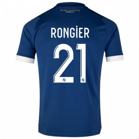 Kandiny Kinder Valentin Rongier #21 Dunkelblau Auswärtstrikot Trikot 2023/24 T-Shirt Österreich