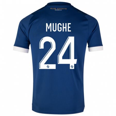 Kandiny Kinderen François Mughe #24 Donkerblauw Uitshirt Uittenue 2023/24 T-Shirt België