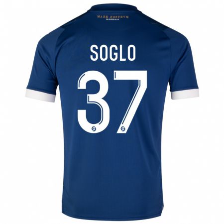 Kandiny Bambino Maglia Emran Soglo #37 Blu Scuro Kit Gara Away 2023/24 Maglietta