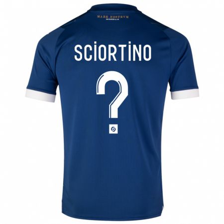 Kandiny Kinderen Paolo Sciortino #0 Donkerblauw Uitshirt Uittenue 2023/24 T-Shirt België