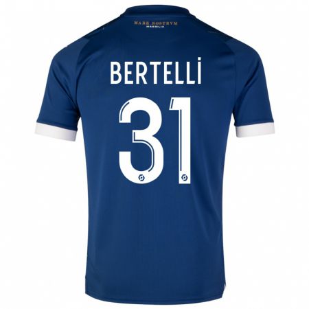 Kandiny Kinder Ugo Bertelli #31 Dunkelblau Auswärtstrikot Trikot 2023/24 T-Shirt Österreich