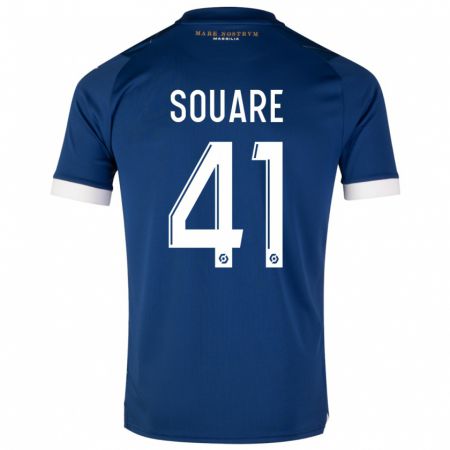 Kandiny Bambino Maglia Cheick Souare #41 Blu Scuro Kit Gara Away 2023/24 Maglietta