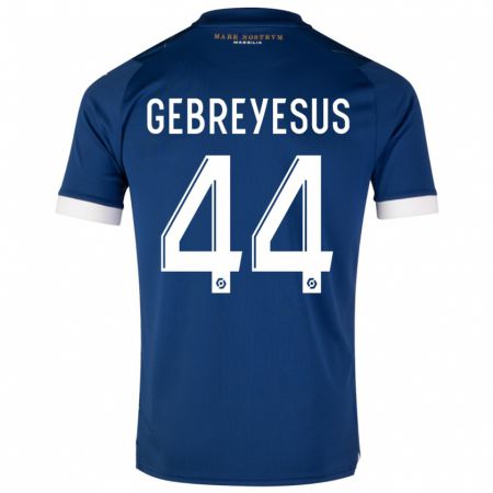 Kandiny Bambino Maglia Esey Gebreyesus #44 Blu Scuro Kit Gara Away 2023/24 Maglietta