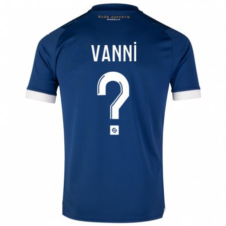 Kandiny Bambino Maglia Fabio Vanni #0 Blu Scuro Kit Gara Away 2023/24 Maglietta