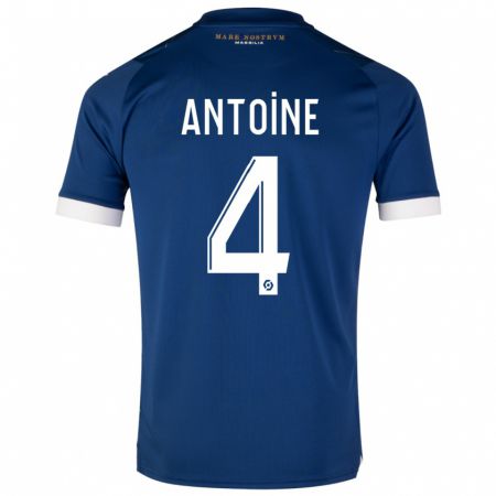 Kandiny Bambino Maglia Maud Antoine #4 Blu Scuro Kit Gara Away 2023/24 Maglietta