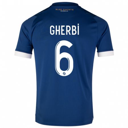 Kandiny Bambino Maglia Candice Gherbi #6 Blu Scuro Kit Gara Away 2023/24 Maglietta