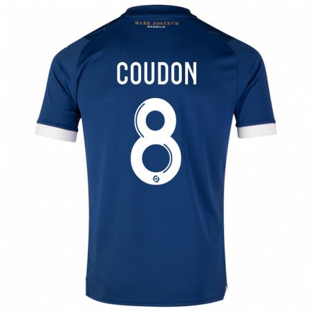 Kandiny Bambino Maglia Marine Coudon #8 Blu Scuro Kit Gara Away 2023/24 Maglietta