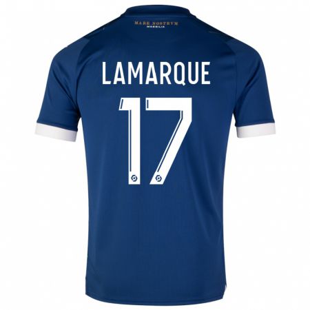 Kandiny Bambino Maglia Alais Lamarque #17 Blu Scuro Kit Gara Away 2023/24 Maglietta