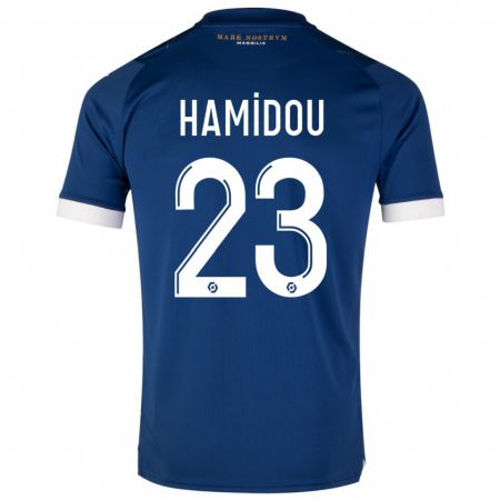 Kandiny Bambino Maglia Jamila Hamidou #23 Blu Scuro Kit Gara Away 2023/24 Maglietta