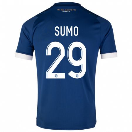 Kandiny Bambino Maglia Eva Sumo #29 Blu Scuro Kit Gara Away 2023/24 Maglietta