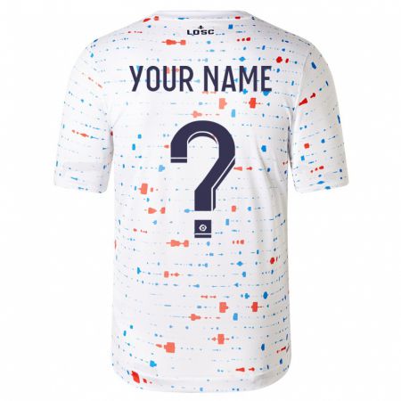 Kandiny Bambino Maglia Il Tuo Nome #0 Bianco Kit Gara Away 2023/24 Maglietta