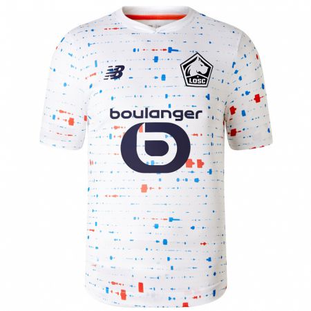 Kandiny Bambino Maglia Maxime Wackers #0 Bianco Kit Gara Away 2023/24 Maglietta