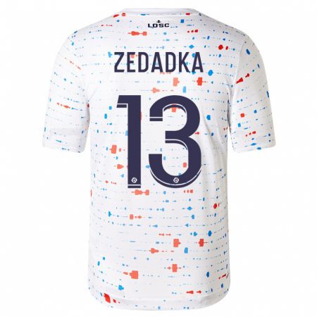 Kandiny Bambino Maglia Akim Zedadka #13 Bianco Kit Gara Away 2023/24 Maglietta