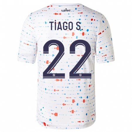 Kandiny Bambino Maglia Tiago Santos #22 Bianco Kit Gara Away 2023/24 Maglietta