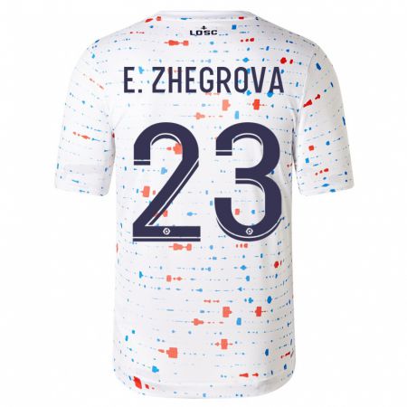 Kandiny Bambino Maglia Edon Zhegrova #23 Bianco Kit Gara Away 2023/24 Maglietta