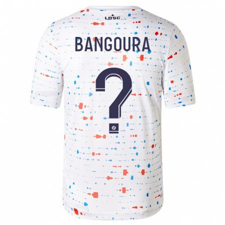 Kandiny Bambino Maglia Abdoulaye Zakha Bangoura #0 Bianco Kit Gara Away 2023/24 Maglietta