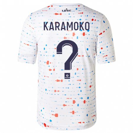 Kandiny Bambino Maglia Ibrahim Karamoko #0 Bianco Kit Gara Away 2023/24 Maglietta