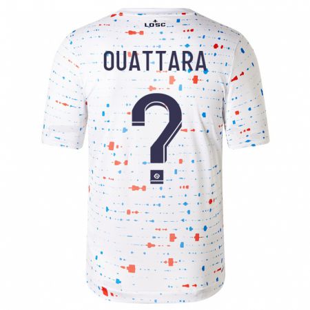 Kandiny Bambino Maglia Fadiga Ouattara #0 Bianco Kit Gara Away 2023/24 Maglietta