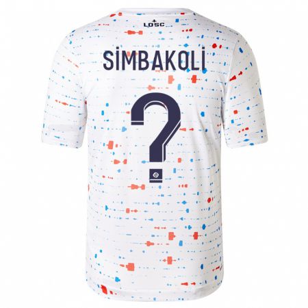 Kandiny Bambino Maglia Mamadou Simbakoli #0 Bianco Kit Gara Away 2023/24 Maglietta