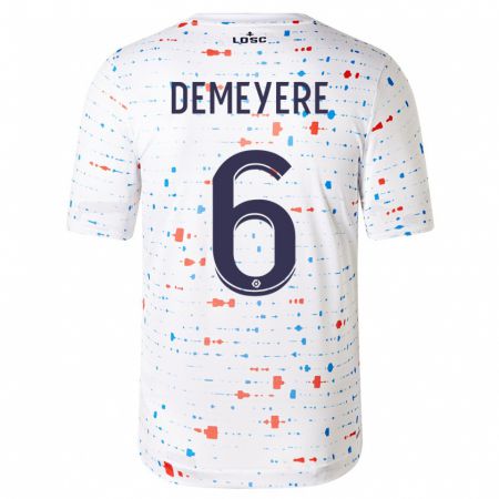 Kandiny Bambino Maglia Silke Demeyere #6 Bianco Kit Gara Away 2023/24 Maglietta