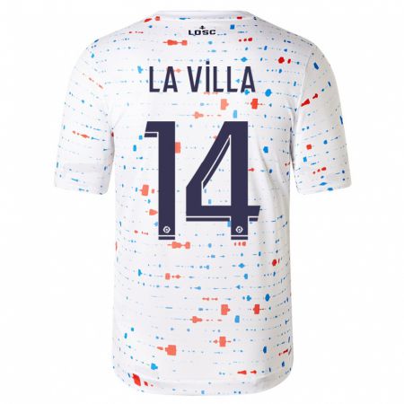 Kandiny Bambino Maglia Caroline La Villa #14 Bianco Kit Gara Away 2023/24 Maglietta