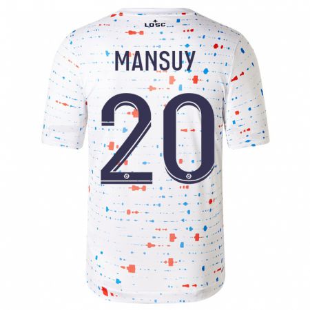 Kandiny Bambino Maglia Heloise Mansuy #20 Bianco Kit Gara Away 2023/24 Maglietta