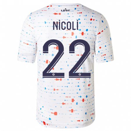 Kandiny Bambino Maglia Morgane Nicoli #22 Bianco Kit Gara Away 2023/24 Maglietta