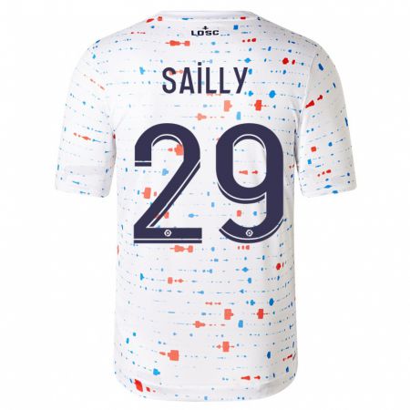 Kandiny Bambino Maglia Charlotte Sailly #29 Bianco Kit Gara Away 2023/24 Maglietta