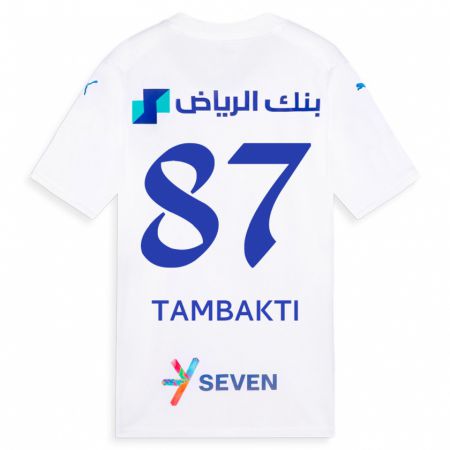 Kandiny Bambino Maglia Hassan Tambakti #87 Bianco Kit Gara Away 2023/24 Maglietta