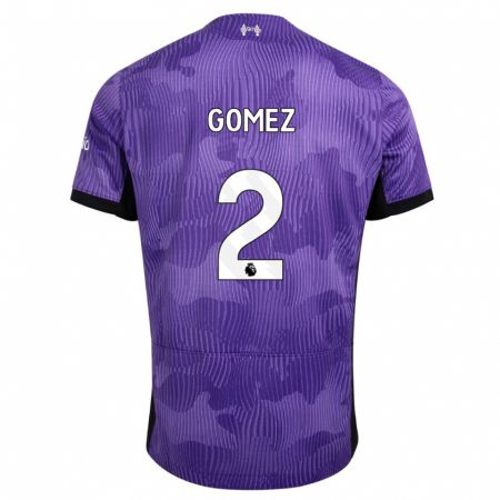 Kandiny Kinder Joe Gomez #2 Lila Ausweichtrikot Trikot 2023/24 T-Shirt Österreich