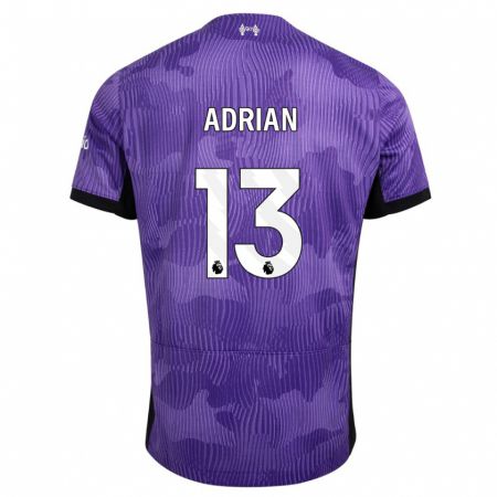 Kandiny Kinderen Adrián #13 Paars Thuisshirt Derde Tenue 2023/24 T-Shirt