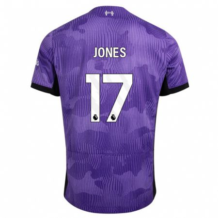 Kandiny Kinder Curtis Jones #17 Lila Ausweichtrikot Trikot 2023/24 T-Shirt Österreich