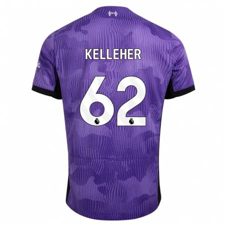 Kandiny Kinderen Caoimhín Kelleher #62 Paars Thuisshirt Derde Tenue 2023/24 T-Shirt België