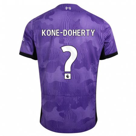 Kandiny Bambino Maglia Trent Kone-Doherty #0 Viola Kit Gara Third 2023/24 Maglietta