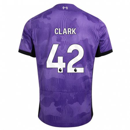 Kandiny Bambino Maglia Bobby Clark #42 Viola Kit Gara Third 2023/24 Maglietta