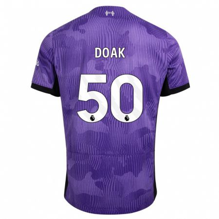 Kandiny Bambino Maglia Ben Doak #50 Viola Kit Gara Third 2023/24 Maglietta