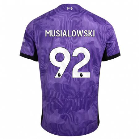 Kandiny Kinder Mateusz Musialowski #92 Lila Ausweichtrikot Trikot 2023/24 T-Shirt Österreich